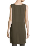 Split-Hem Silk Georgette Tunic