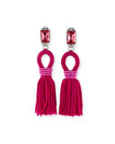 Silk Tassel Drop Earrings