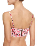 bay of roses smocked bralette swim top