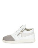 Double-Zip Lace-Up Trainer Sneaker