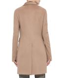 Long Gabardine Blazer Coat, Camel