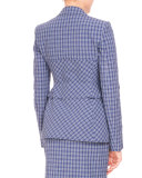 Felix Seersucker Peplum Blazer, Provence Blue
