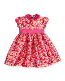 Petite Roses Mikado Dress, Ruby/Fuchsia, Size 12-24 Months