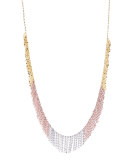 Three-Tone Fringe Necklace