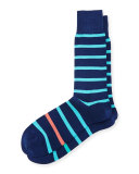 Simple Neon Striped Socks