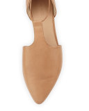 Noella Leather Lace-Up Flat, Sand