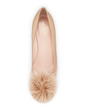 melinda patent feather pump, powder
