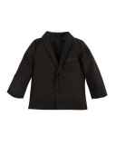 Wool-Blend Four-Piece Tuxedo Set, Black, Size 2-6