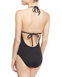 All Meshed Up Halter One-Piece Swimsuit