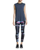 Rider Sleeveless Muscle Tank, Navy/Black