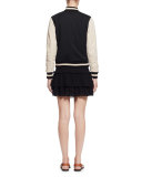 Kamelie Tiered Voile Mini Skirt, Black