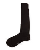 Men's Over-the-Calf Ribbed Merino Wool Socks