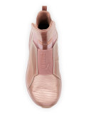 Fierce Lizard-Embossed High-Top Sneaker, Rose Gold