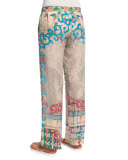 Elleng Printed Drawstring Pants 