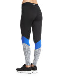 Colorblock Cycling Pants, Black/Cobalt/Chalk
