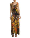 Sleeveless Floral-Print Maxi Dress, Multi
