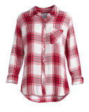 Hunter Plaid Long-Sleeve Shirt, Raspberry/White