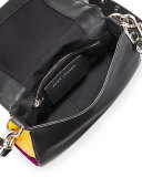 Nomad Small Punk Patchwork Saddle Bag, Black/Multi