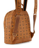 Stark Small Visetos Backpack, Cognac