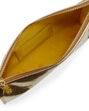 Lara Jumbo Metallic Clutch Bag, Gold