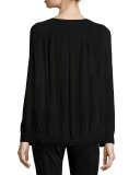 Liliana Wool Cape Sweater, Black