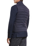 Quilted Nylon Down Gilet, Navy
