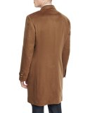 Cashmere Long Car Coat, Camel