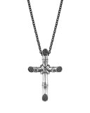 Bamboo Diamond Cross Necklace