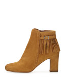Surrey Suede Fringe Bootie, Camel