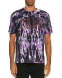 Tie-Dye Palm Logo T-Shirt, Black/Purple