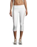Splice Capri Sport Capri Leggings, White