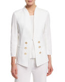 3/4-Sleeve Button-Front Jacket 