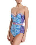 Marrakech Express Underwire One-Piece Swimsuit W/Belt, Multi