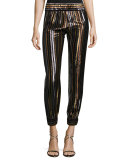 Colette Striped Cocktail Lounge Pants, Multi