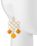 Small Carnelian Chandelier Earrings