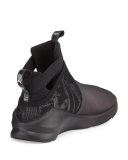 Fierce Knit High-Top Sneaker, Black