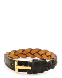 Nashville Men's Braided Leather Bracelet, Black
