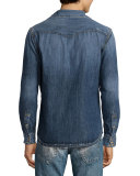 Ryan Western-Style Denim Shirt, Lone Streets