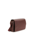 Saffiano Leather Messenger Bag, Brown