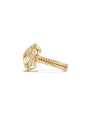 14mm Châtelaine 18K Champagne Citrine Ring with Diamonds, Size 7