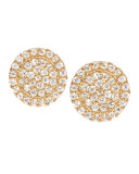 Scalloped Pave Diamond Stud Earrings