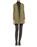 Stretch Suede Ankle Pants, Turtle