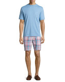 Manteo Madras Plaid Shorts, Pink/Blue