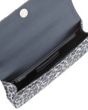 Gothisi Leopard Savage Clutch Bag, Silver/Black