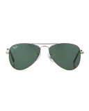Children's Mirrored Aviator Sunglasses, Silver