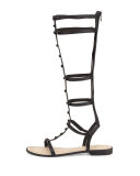 Giselle Studded Gladiator Sandal, Black