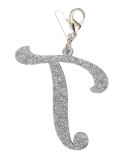 Alphabet T Bag Charm, Starlight Silver