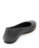 Napa Intrecciato Ballerina Flat, Black