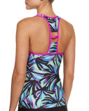 Power Thru Printed Tankini Swim Top