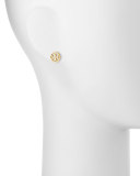 Logo Circle Stud Earrings